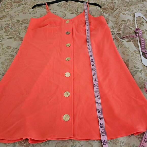 Amanda Uprichard Women's Dress M Coral Orange Sleeveless Revolve Cocktail - Picture 4 of 7
